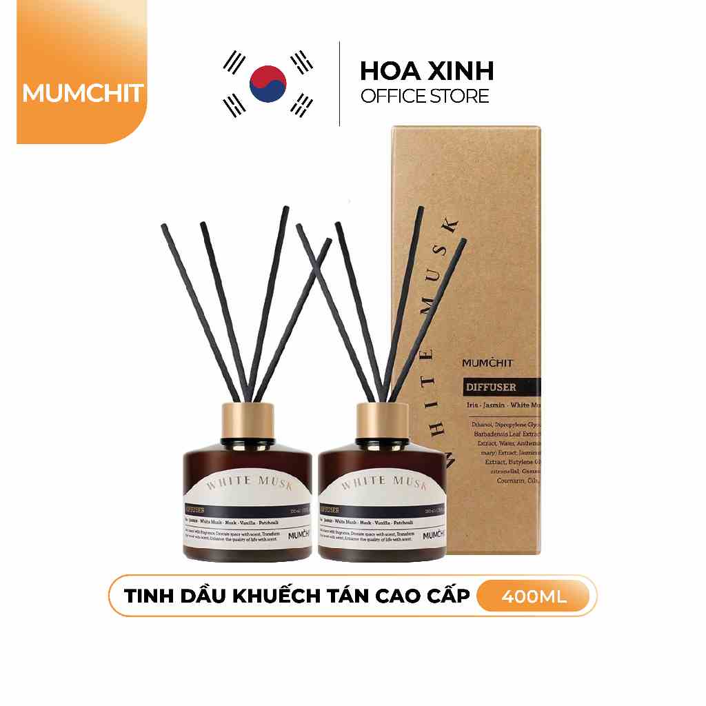 [2 Lọ x200ml] Tinh Dầu Khuếch Tán MUMCHIT Biotox Diffuser 400ml (Chai Nhựa)