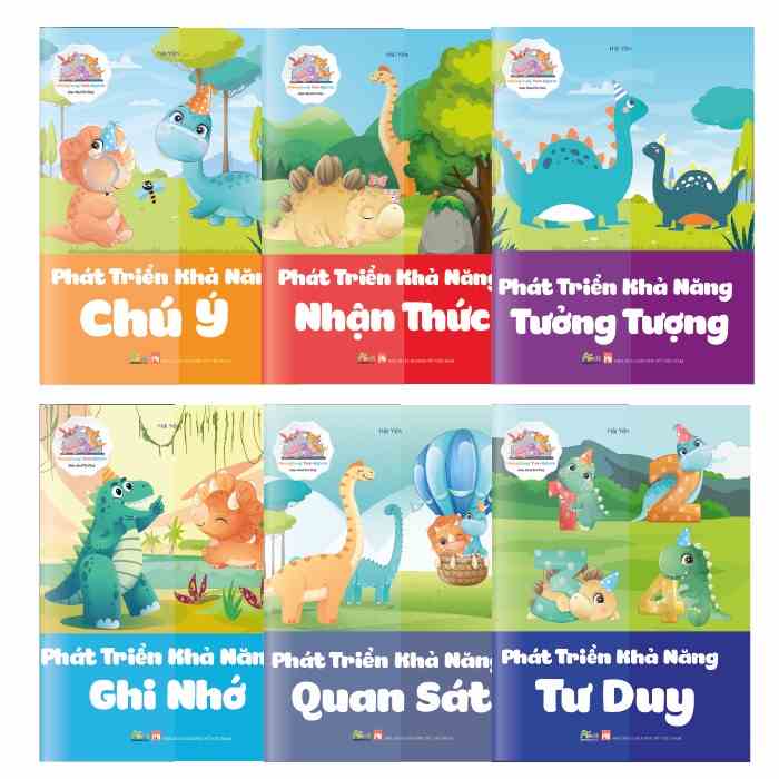 Sách - Bộ 6 cuốn Khủng Long Tinh Nghịch - Giúp Bé Phát Triển Khả Năng Tư Duy,Nhận Thức,Tưởng Tượng,Quan Sát,Ghi Nhớ