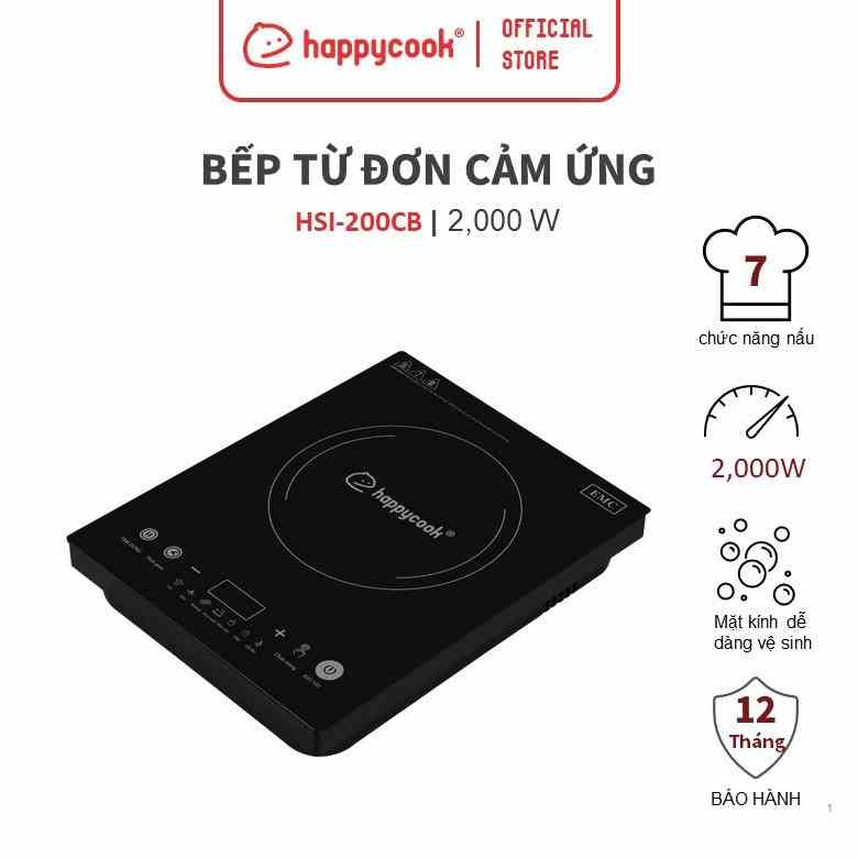 [Mã BMLTB200 giảm đến 100K đơn 499K] Bếp từ đơn cảm ứng Happy Cook HSI-200CB