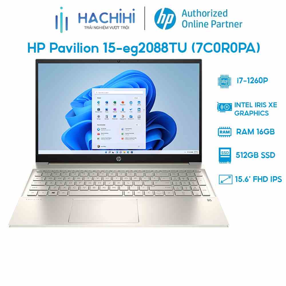 Laptop HP Pavilion 15-eg2088TU (7C0R0PA) (i7-1260P | 16GB | 512GB | Intel Iris Xe Graphics | 15.6 FHD | Win 11)