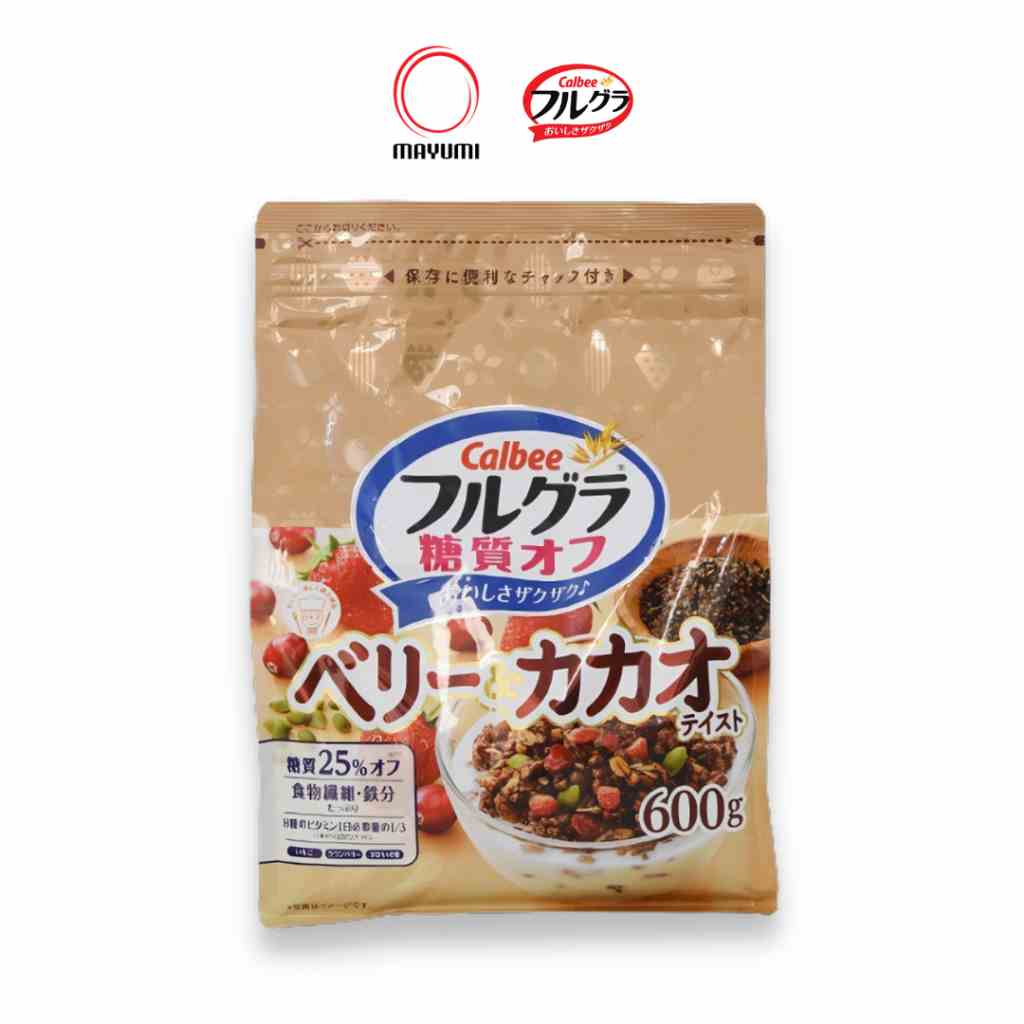 [Mã BMLTA35 giảm đến 35K đơn 99K] [Date 9/2023] Gói 600g Ngũ cốc Calbee cacao quả mọng Nhật Bản