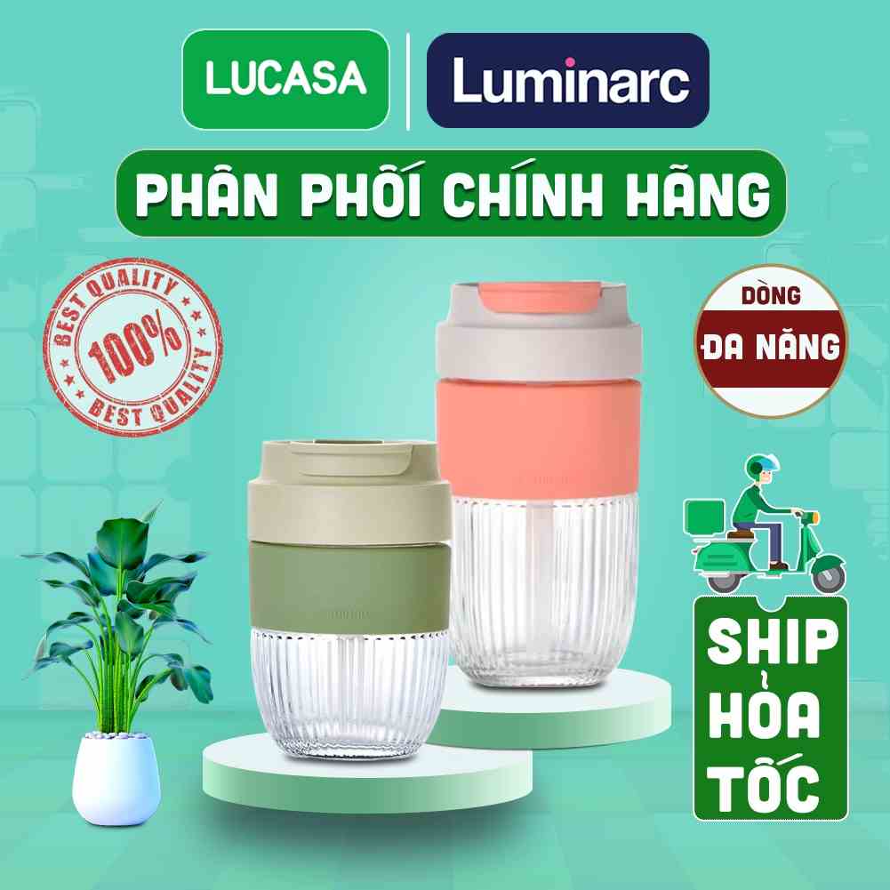 [Mã BMLTA35 giảm đến 35K đơn 99K] Ly Thủy Tinh Luminarc Đa Năng - Ly Coffee Có Nắp | Phân Phối Chính Hãng