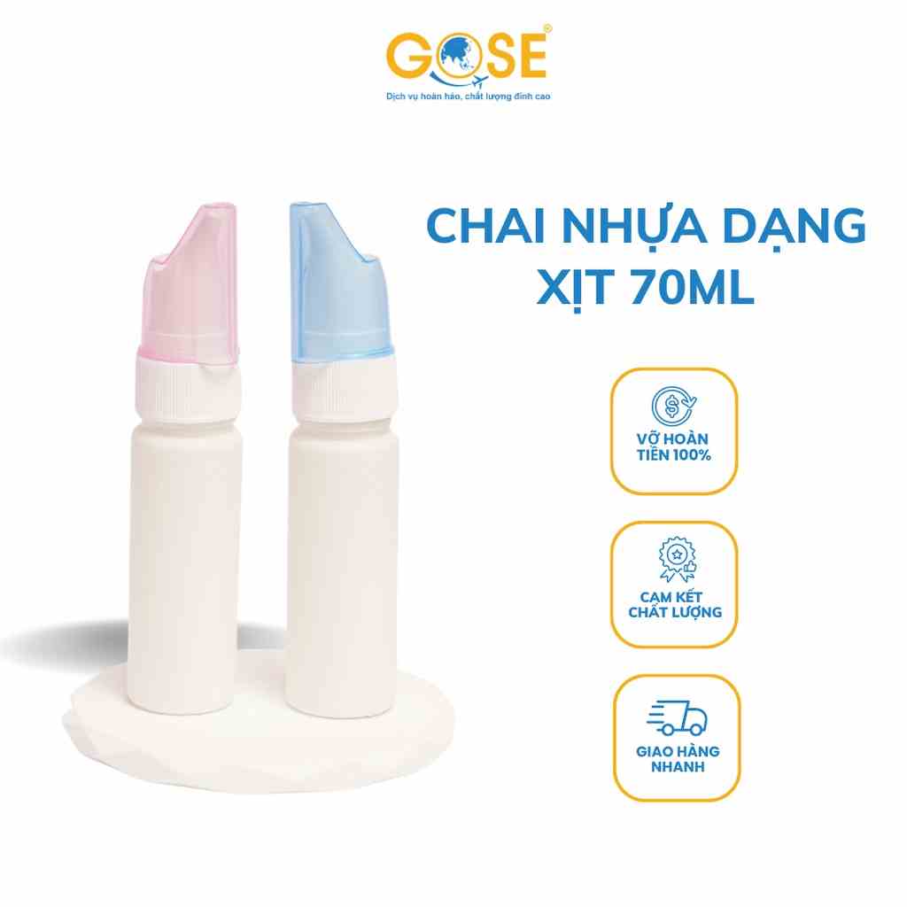 [Mã BMLTB35 giảm đến 35K đơn 99K] Chai nhựa dạng xịt 70ml GOSE lọ Xisat dùng chưa dung dịch xịt mũi nước muối