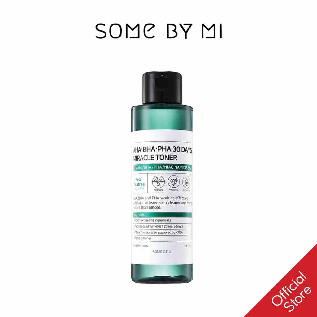 [Mã BMTTC60K giảm đến 60K đơn 50K] Nước hoa hồng dành cho da mụn some by mi AHA-BHA-PHA 30 Days Miracle Toner 150ml