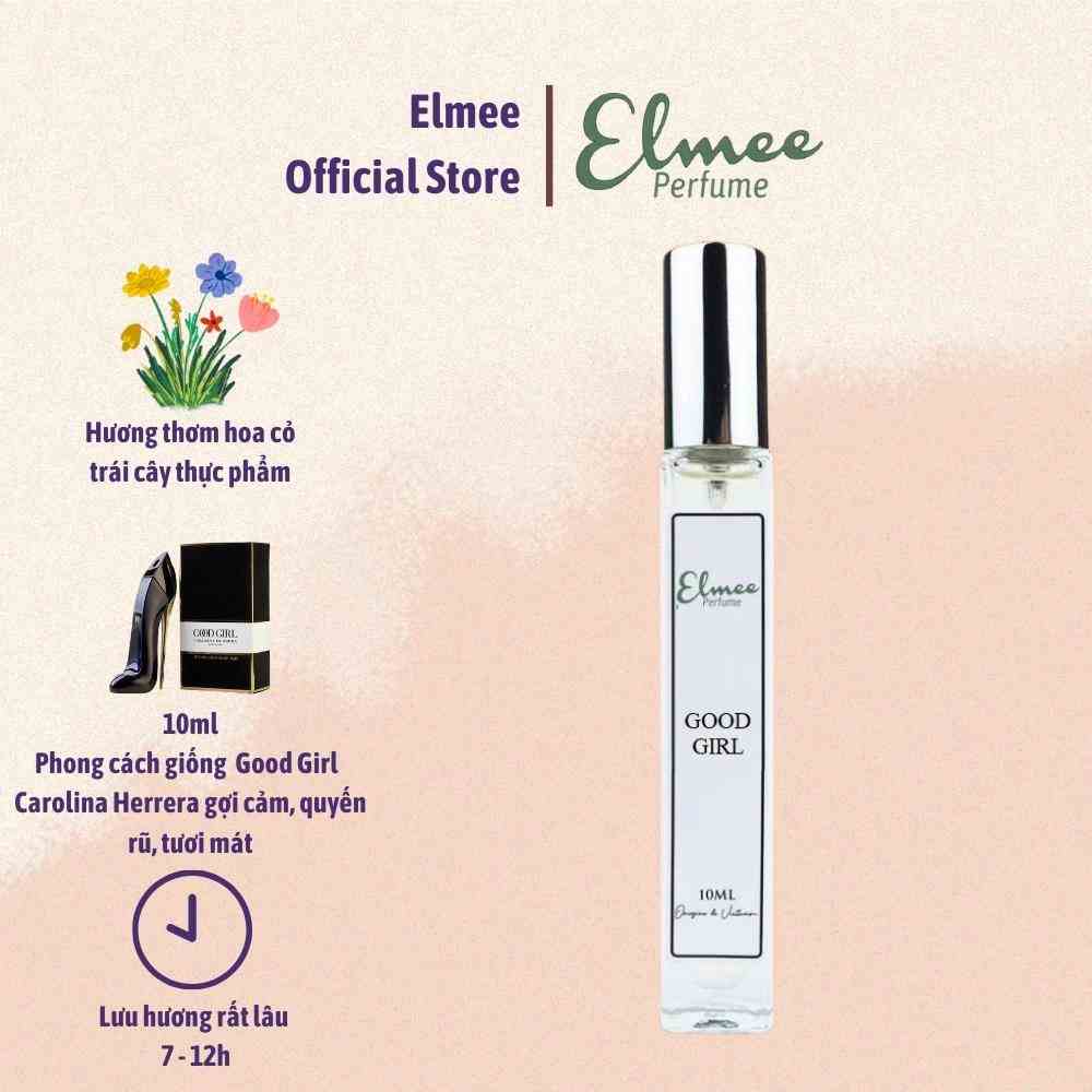 [Mã BMLTB200 giảm đến 100K đơn 499K] Nước hoa nữ Good Girl 10ml ngọt ngào Elmee nhẹ nhàng nữ tính