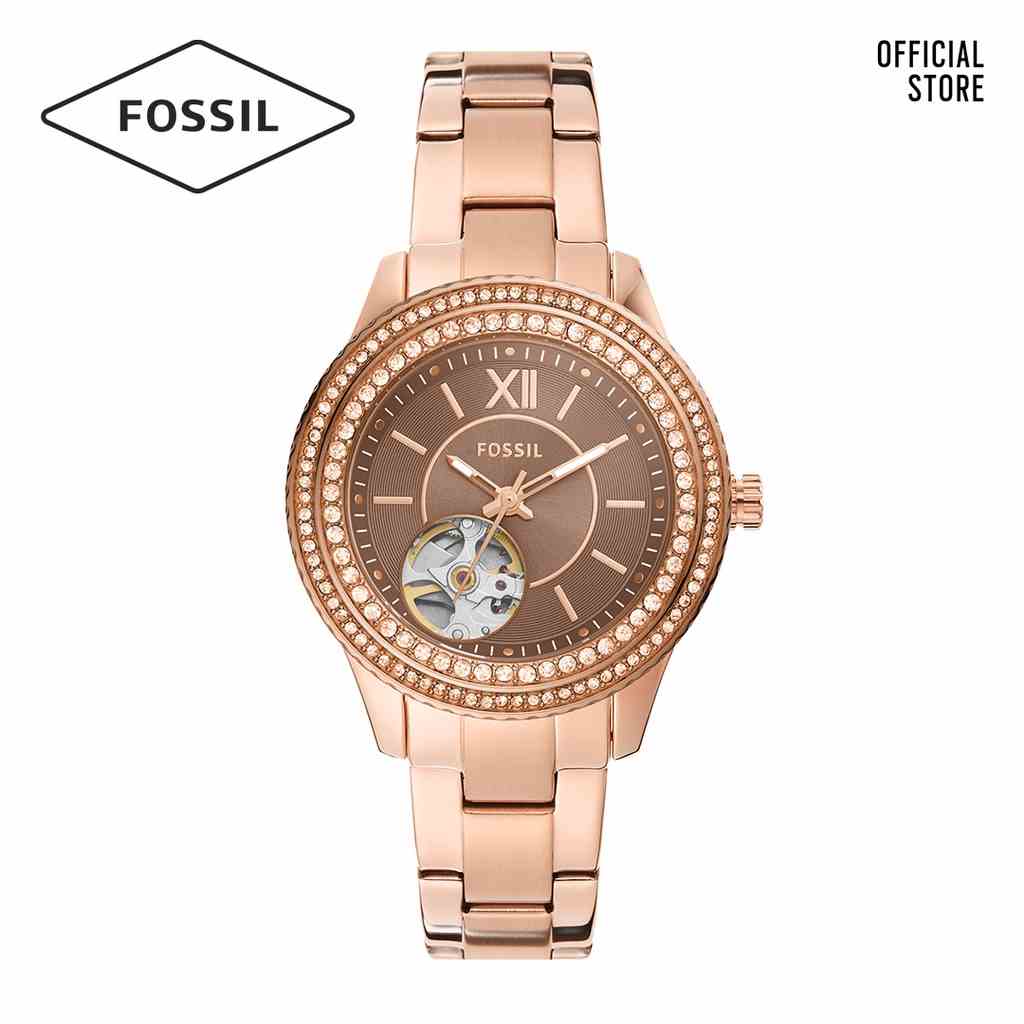 [Mã BMLTA35 giảm đến 35K đơn 99K] Đồng hồ nữ Fossil STELLA ME3211 dây thép không gỉ - màu vàng hồng