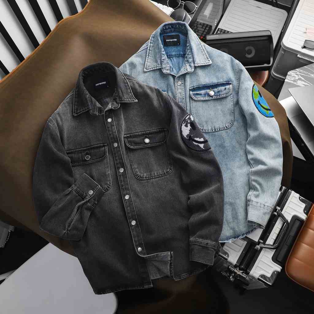 Áo Khoác Sơ Mi Denim Nam Eco Trẻ Trung Thời Trang FAPAS