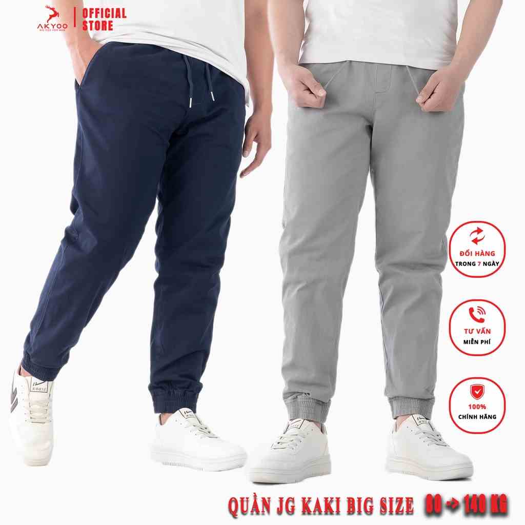 Quần Jogger Kaki Nam Big Size 80 -140kg Chất Kaki Thun Co Giãn 4 Chiều, Vải Có Tính Chất Nổi Bật Là Mát, Bền, Ít Nhăn