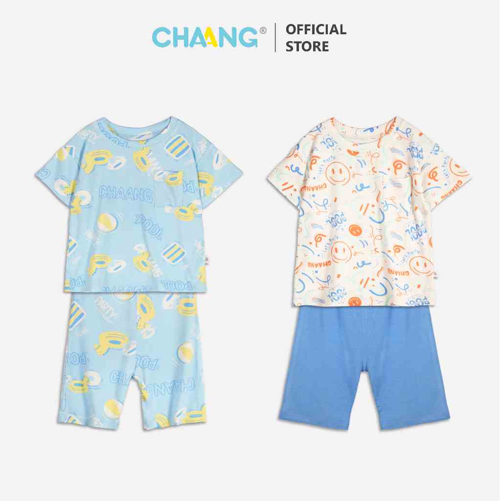 [CHAANG] Bộ cộc túi ngực Pool cho bé