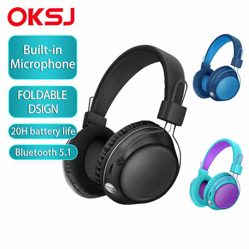 Tai nghe OKSJ B60 Bluetooth âm thanh nổi giảm ồn thoải mái chống thấm nước có mic thích hợp Gaming cho Android IOS PC