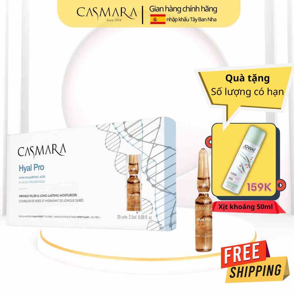 Huyết Thanh Dưỡng Ẩm Cấp Tốc CASMARA Hyal Pro Ampoule Flash - nhập khẩu Tây Ban Nha - 20 ống