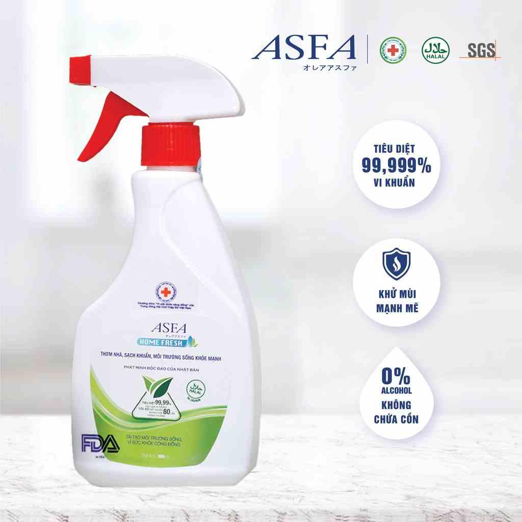 Nước khử mùi, diệt khuẩn ASFA Home Fresh 500ml vệ sinh nhà cửa