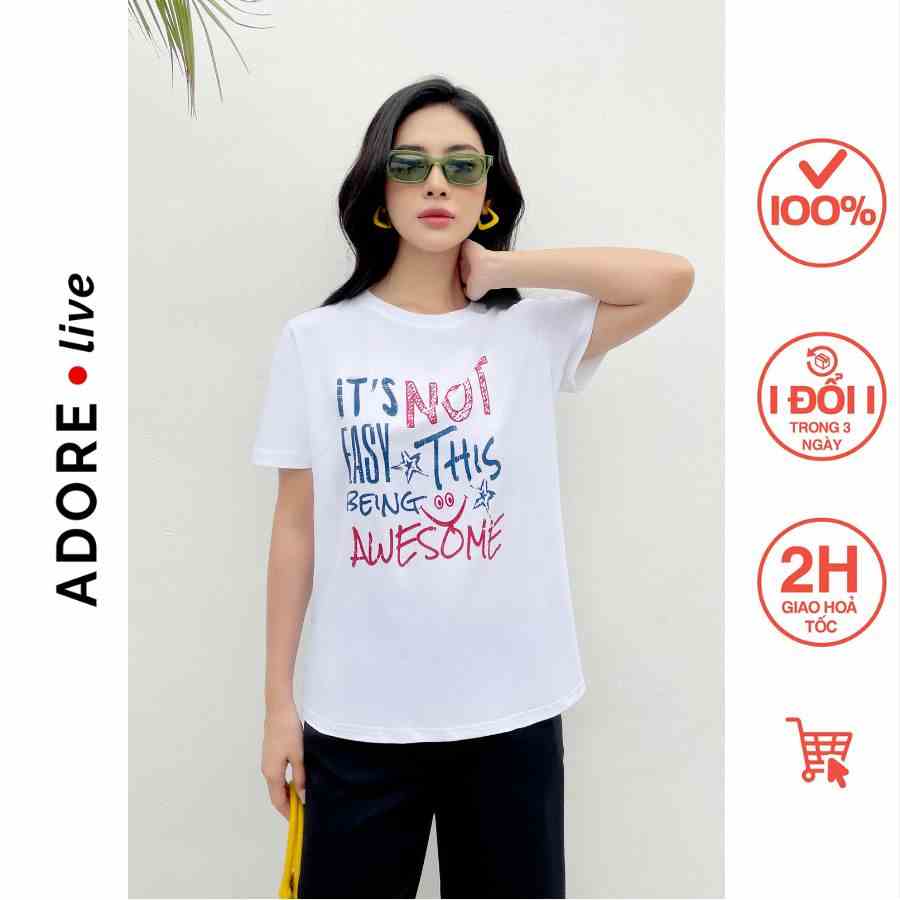 Áo Phông Graphic T-shirts casual style cotton  in texts 321TS2020 ADORE DRESS