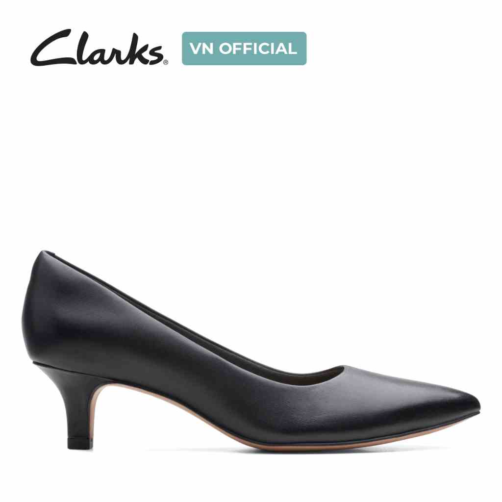 [Mã BMLTA35 giảm đến 35K đơn 99K] Giày Cao Gót 5cm Da Nữ Clarks Shondrah Rae màu Black Synthetic