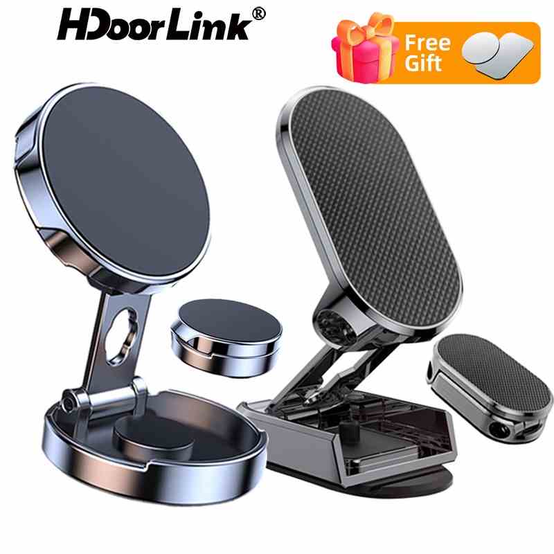 Màn Hình HdoorLink 360 Độ° Giá Đỡ Điện Thoại / Thiết Bị Định Vị GPS Gấp Gọn Có Nam Châm Hít Gắn Bảng Điều