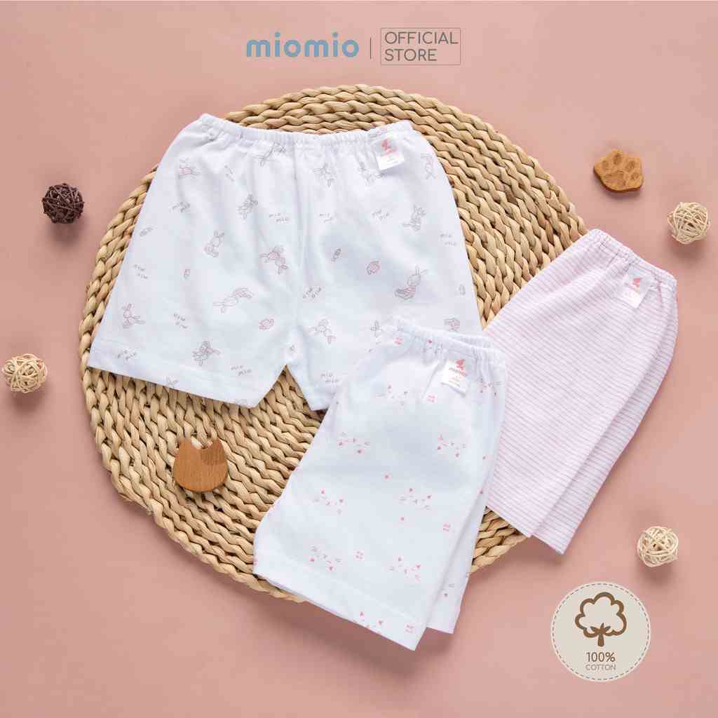 Combo 3 Quần Ngắn Sơ Sinh MIOMIO Cho Bé Trai, Bé Gái (Từ 0 - 24 Tháng), Vải Cotton