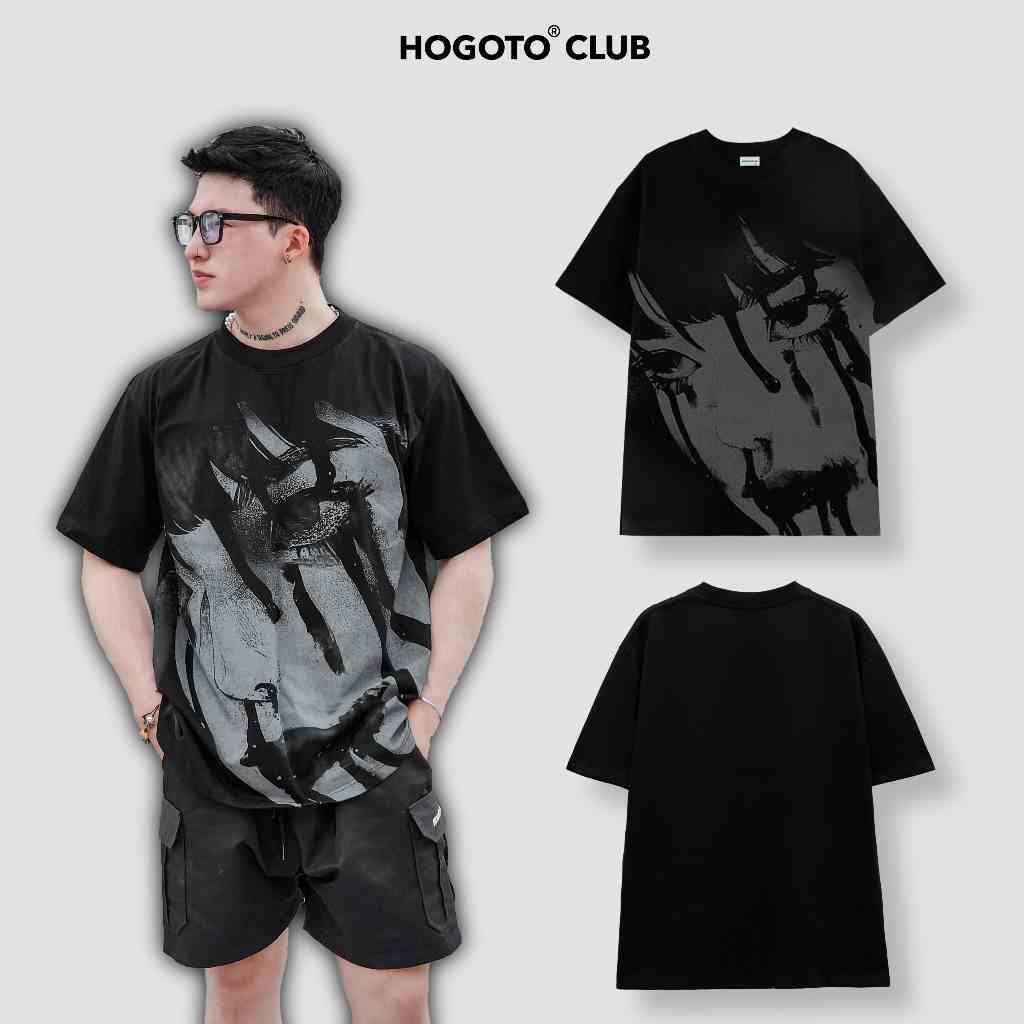 Áo thun Local Brand SAD FACE unisex 100% cotton - shop Hogotoclub - nam nữ from rộng oversize