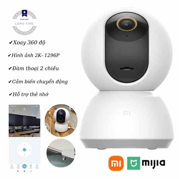 Camera wifi Xiaomi 360 2K 1296P, Đàm thoại 2 chiều , Theo dõi chuyển động , Bảo hành 12 tháng