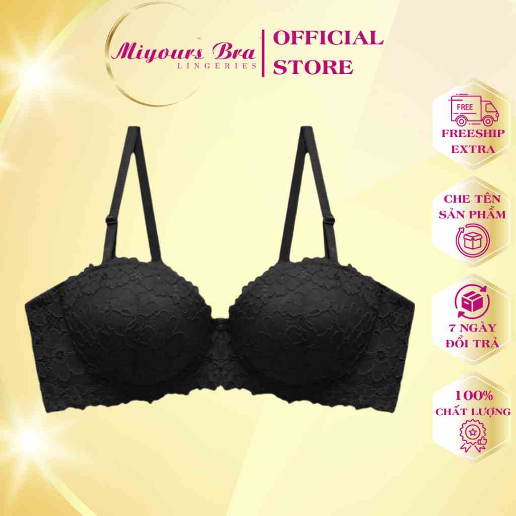 Áo lót nữ Miyours Fashion & More AL506 cup ngang viền ren đệm vừa có gọng nâng ngực cài quai sau