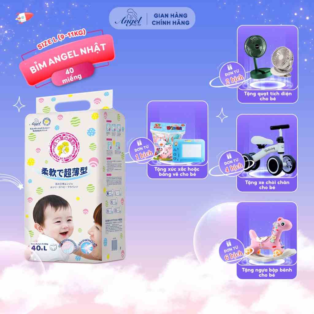 [Mã BMLTB35 giảm đến 35K đơn 99K] Bỉm Quần ANGEL Nhật Bản Size L40