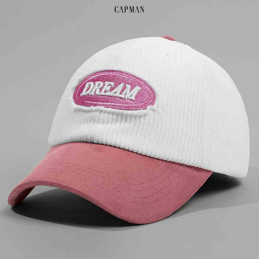 Mũ lưỡi trai Dream màu trắng hồng CAPMAN CM94