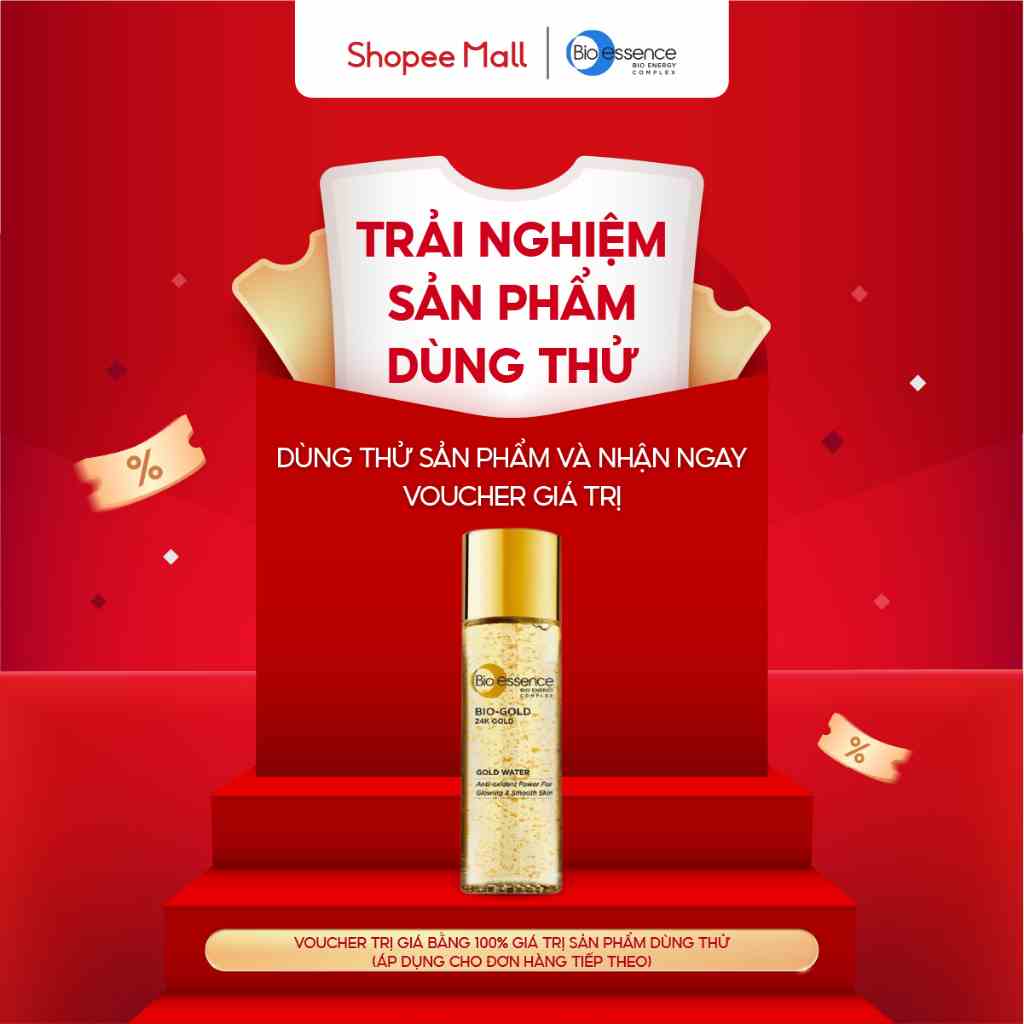 [HB GIFT] Nước dưỡng Bio-essence Bio-Gold ngăn ngừa dấu hiệu lão hóa chiết xuất vàng sinh học 24K 30ml/chai