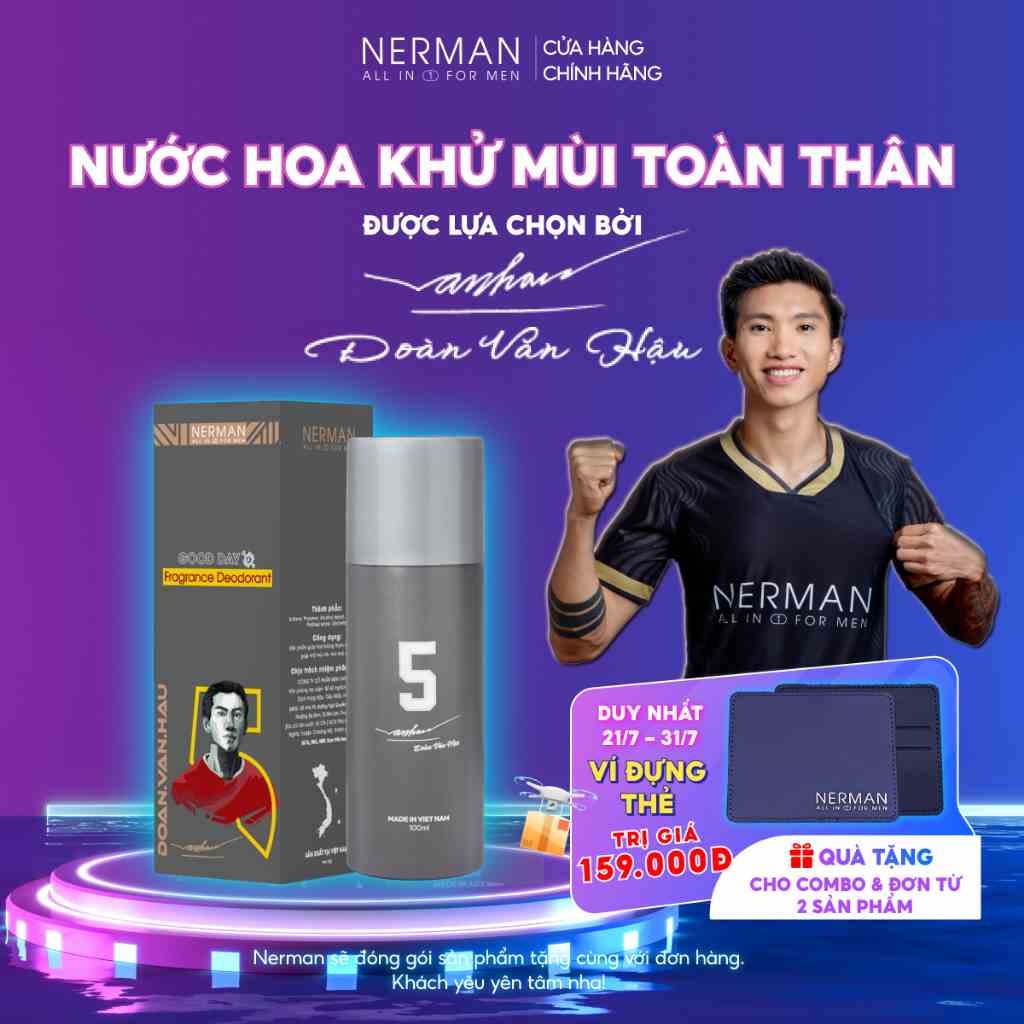 Nước hoa khử mùi Good Day Nerman 65g (100ml)