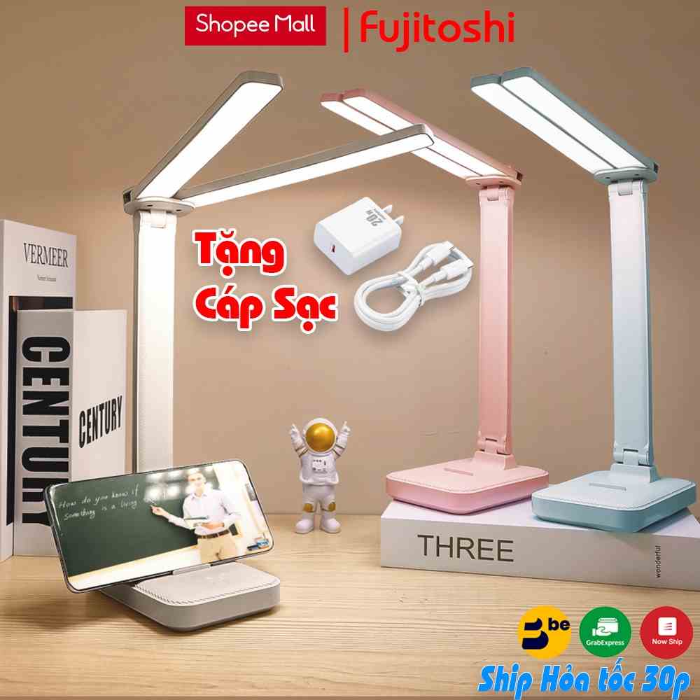 Đèn học chống cận thị Fujitoshi 3 LED 45CM bảo vệ thị lực phù hợp mọi lứa tuổi độ sáng 1360lux pin 2600mah