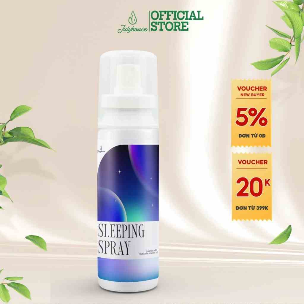 Bình xịt thơm phòng ngủ Sleeping Spray Julyhouse 100ml xịt thơm ngủ ngon hương hoa Lavender thư giãn giảm căng thẳng