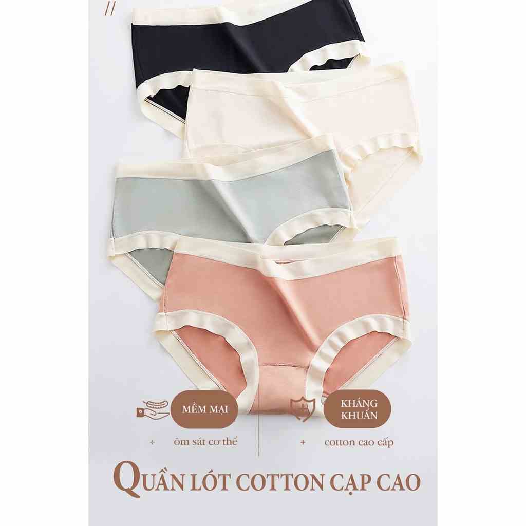 [Mã BMLTB35 giảm đến 35K đơn 99K] Quần lót nữ- QUuần lót cotton nữ kháng khuẩn, thoải mái, dễ chịu Lylylorem QL212