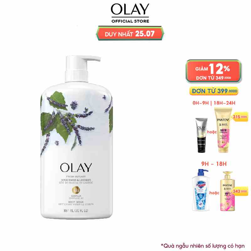 Sữa Tắm Dưỡng Ẩm & Sáng Da OLAY 887ML