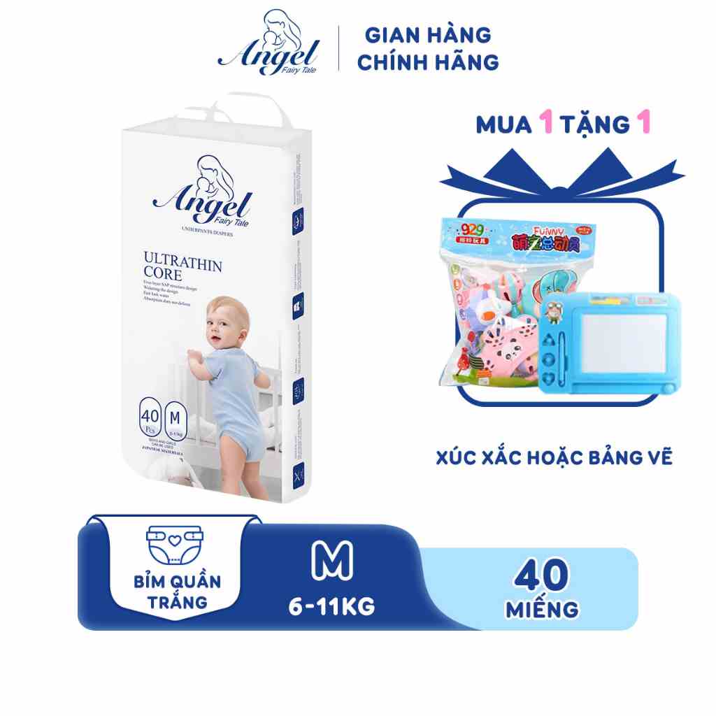 [Mã BMLTB35 giảm đến 35K đơn 99K] Bỉm Quần ANGEL Ultrathin Core Size M40