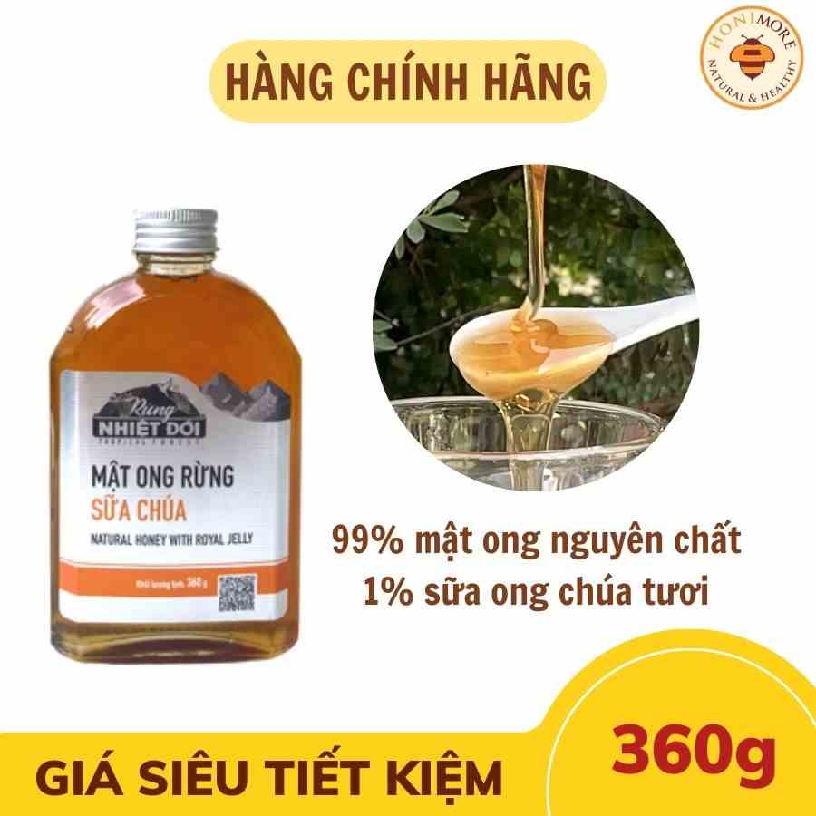 Mật ong rừng sữa chúa – Rừng Nhiệt Đới 360g/chai - mật ong nguyên chất, tăng đề kháng