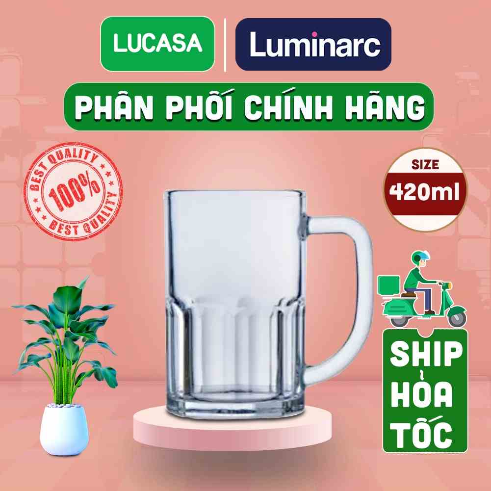 [Mã BMLTA35 giảm đến 35K đơn 99K] Ly Bia Thủy Tinh Luminarc Cloudy 420ml - L1129 | Phân Phối Chính Hãng