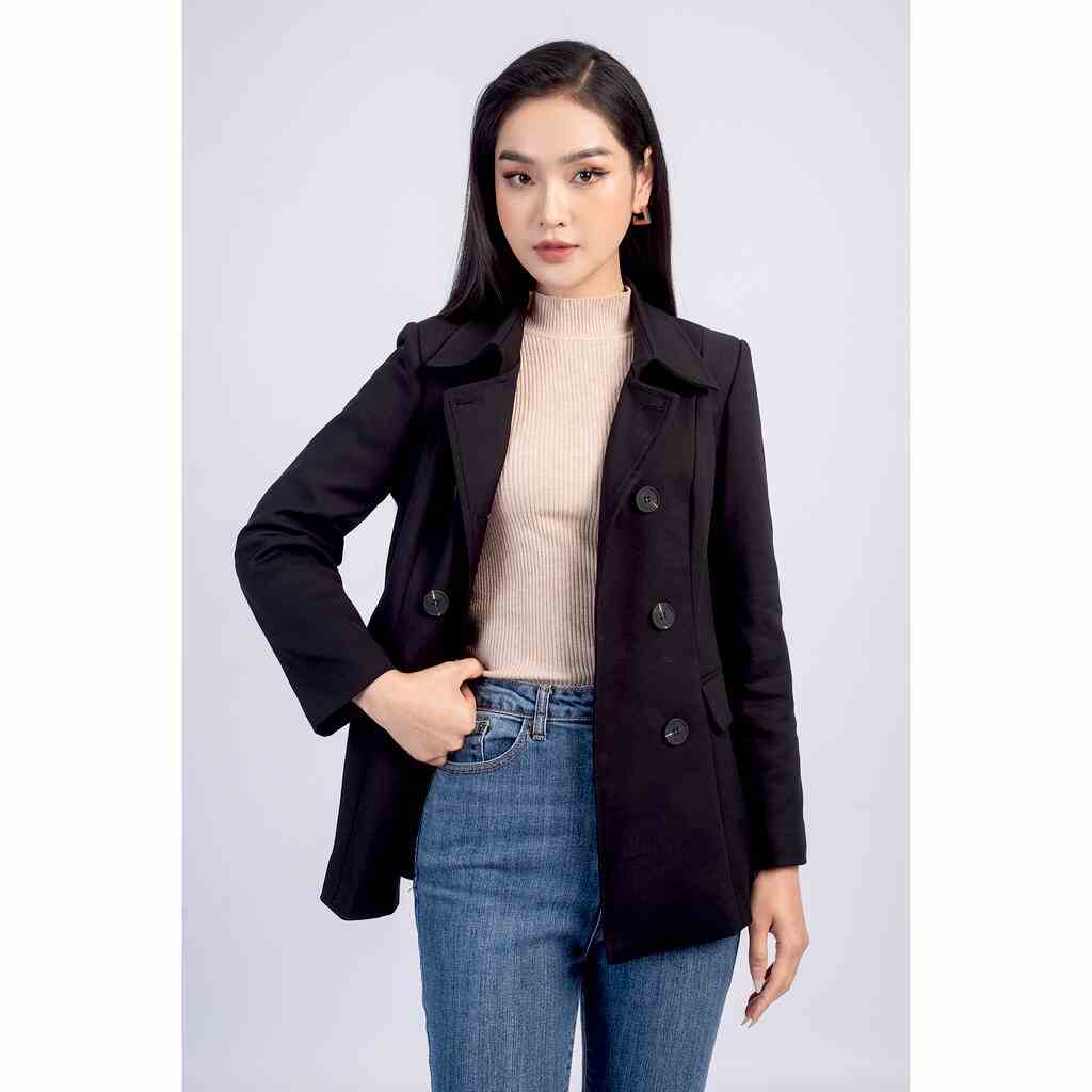 Áo khoác cổ bẻ kèm đai MMOutfit AK0822027