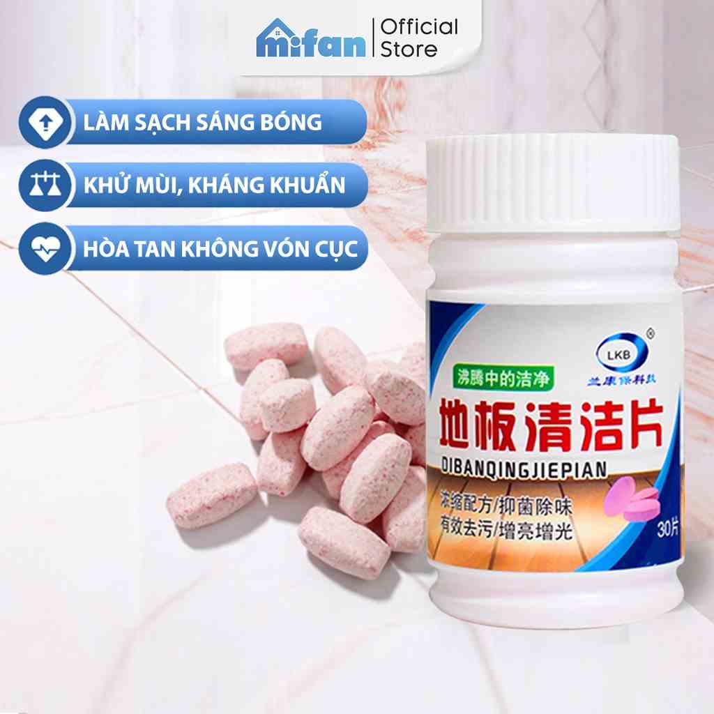 Viên sủi lau sàn nhà cao cấp LKB - Hoà tan trong nước, Công nghệ Enzyme diệt khuẩn, làm sạch nhanh, hương hoa thơm mát