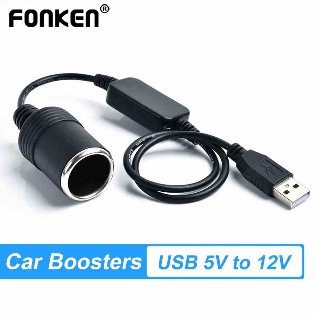 Đầu chuyển đổi FONKEN cổng USB 5V sang bật lửa điện xe hơi USB 12V 2A tiện lợi