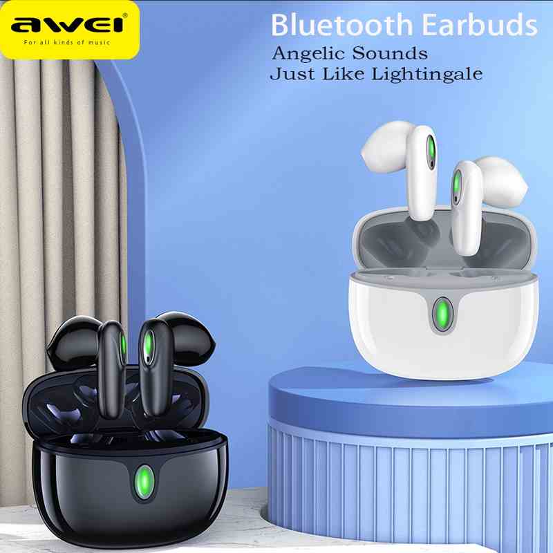 Tai nghe nhét tai không dây AWEI T39 TWS bluetooth 5.3 chống thấm nước tích hợp mi cờ rô phong cách thể thao