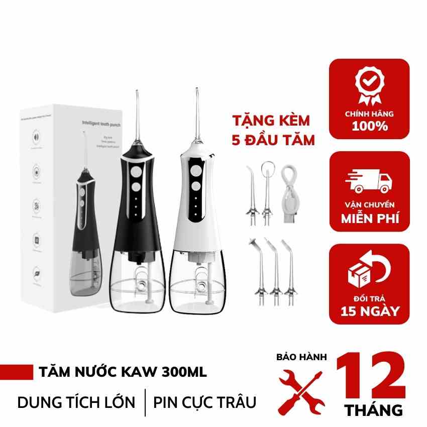 Máy Tăm Nước KAW Hàng Chính Gãng Fullbox Phụ Kiện Kèm 4 Đầu Tăm Khác Nhau Cho Mọi Loại Răng