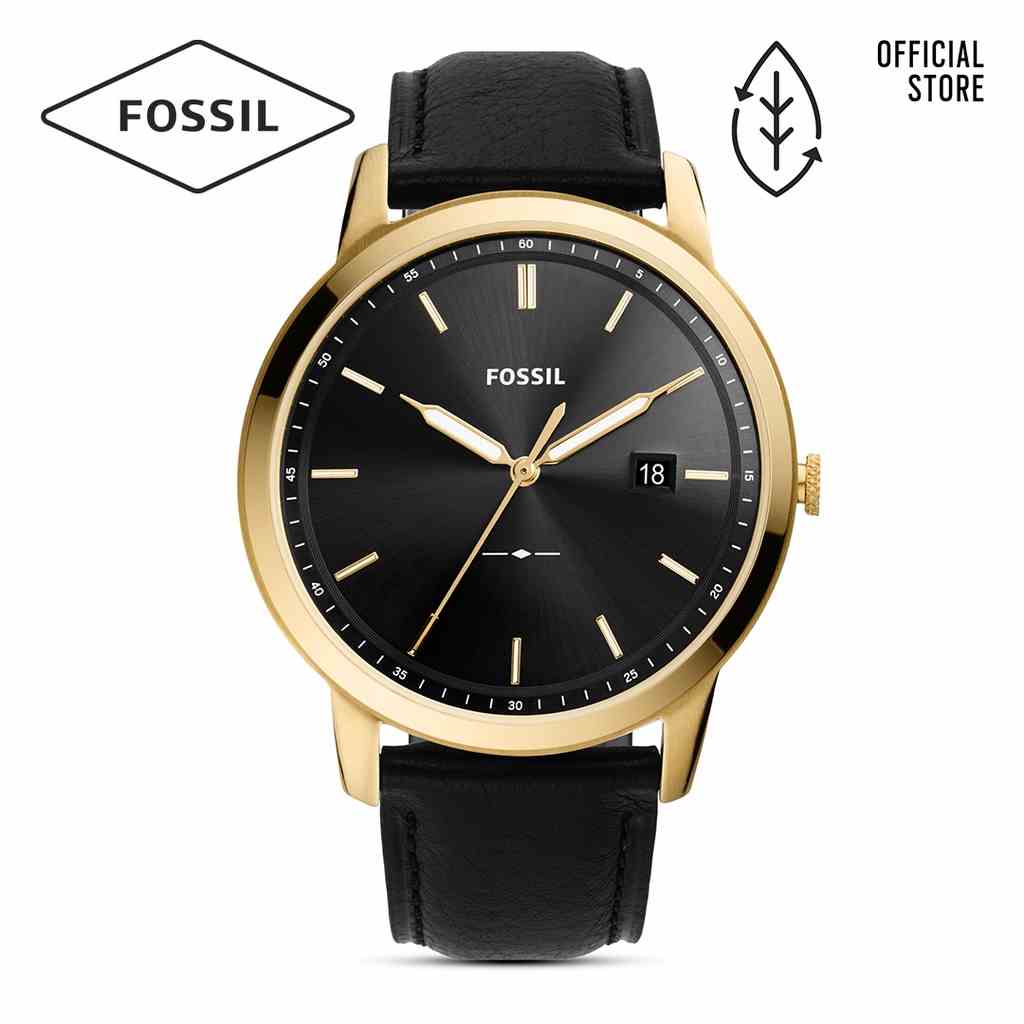 [Mã BMLTA35 giảm đến 35K đơn 99K] Đồng hồ nam Fossil Minimalist dây da FS5840 - màu đen