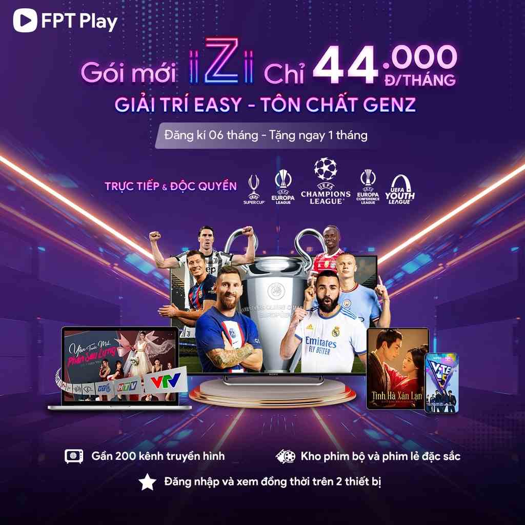 Toàn Quốc  [E-Voucher] Gói IZI - Cho Tất Cả Các Dòng FPT Play Box/ Tài Khoản FPT Play Xem Bóng đá Truyền Hình Miễn Phí