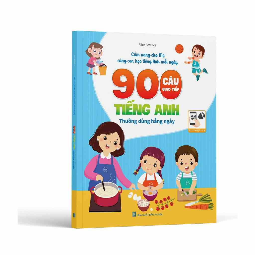 Sách - 900 Câu Tiếng Anh Giao Tiếp Thường Dùng Hằng Ngày (quét mã QR ra link file nghe)