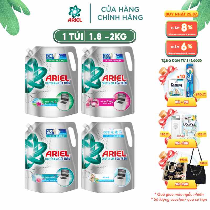 Ariel Matic Nước Giặt Cửa Trên Túi 2.1KG/2KG/1.8KG