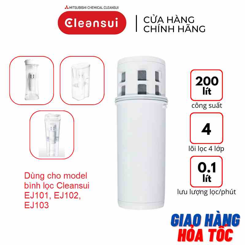 Lõi lọc nước thay thế Mitsubishi Cleansui EJC1 (dùng cho model Cleansui EJ101, EJ102, EJ103) - Hành chính hãng