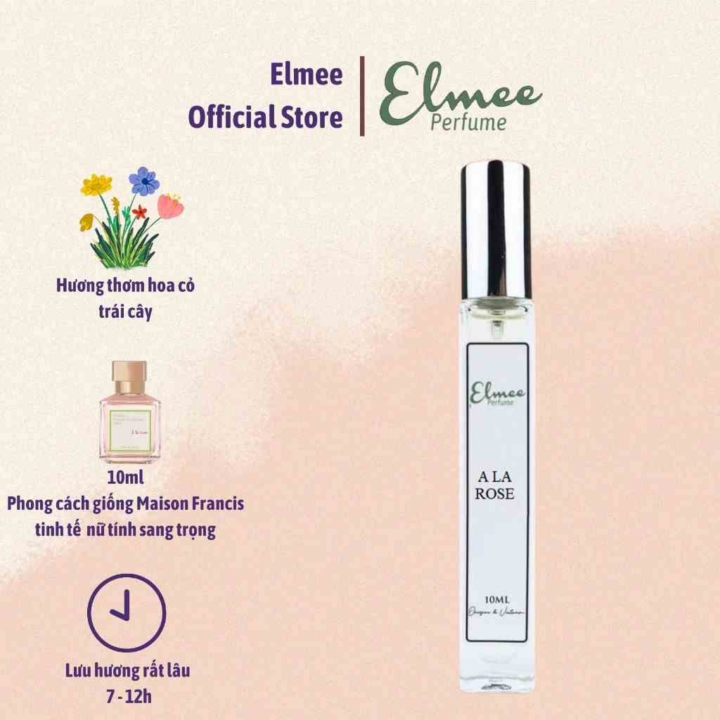 [Mã BMLTB200 giảm đến 100K đơn 499K] Nước hoa nữ A La Rose 10ml Elmee tinh tế, nữ tính, sang trọng