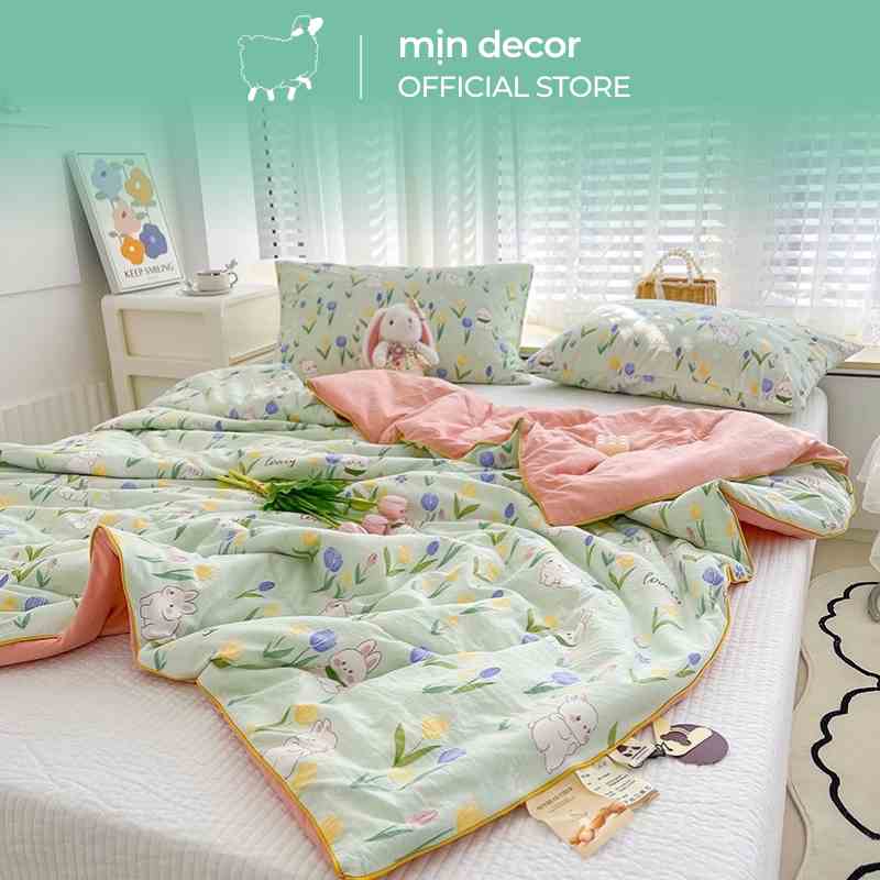 [Mã BMLTA35 giảm đến 35K đơn 99K] Chăn đũi hè Mịn Decor nhiều họa tiết chần bông mỏng mát mịn Mịn Decor