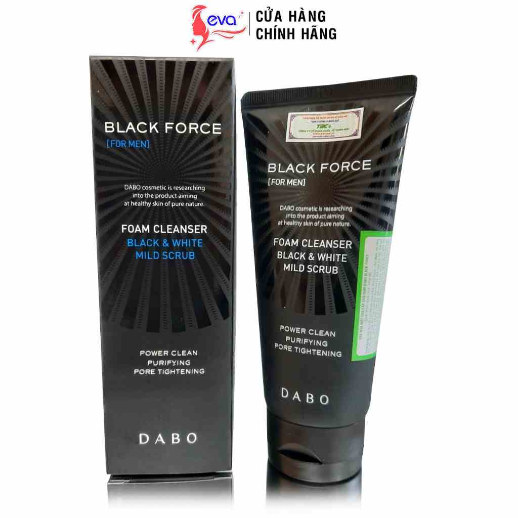 [Mã ICBFRI15 giảm 10% đơn 0đ] Sữa rửa mặt nam than hoạt tính Dabo Black Force For Men 120ml