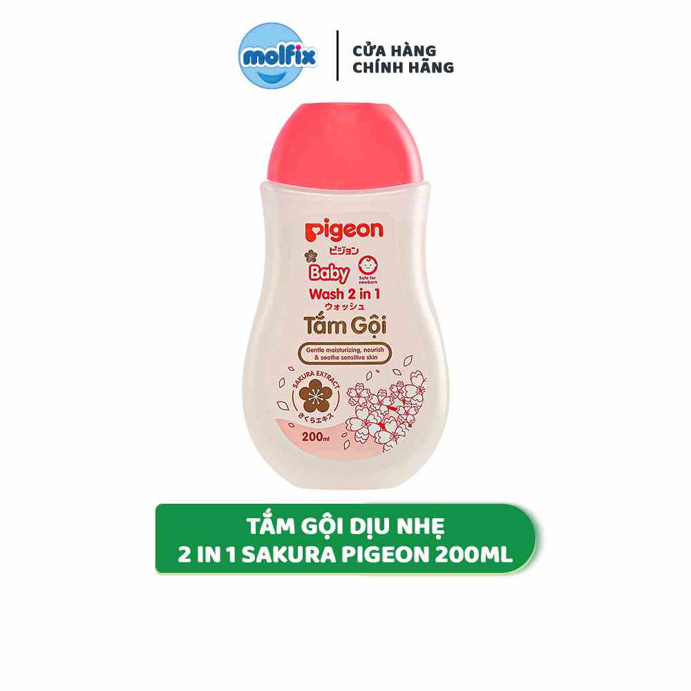 Tắm Gội Dịu Nhẹ 2 in 1 Sakura Pigeon 200ML