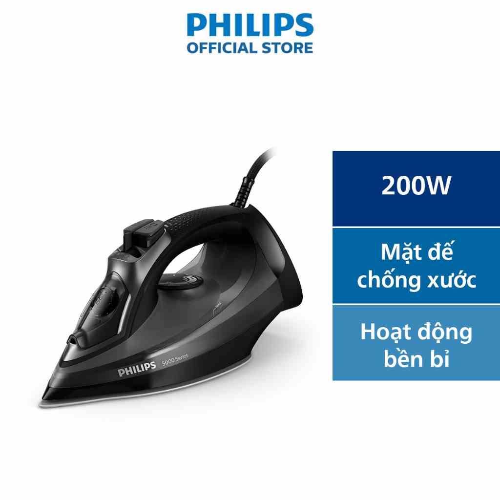 Bàn Ủi Hơi Nước Philips DST5040/80 |2600W| Mặt đế SteamGlide chống trày- Hàng Chính Hãng