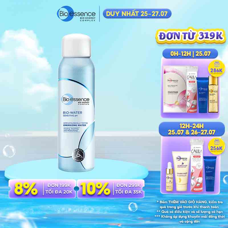 Nước khoáng dưỡng da ẩm mượt mịn màng Bio-Essence Bio-Water Energizing Water 100ml